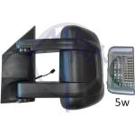 SPECCHIO RETROVISORE ELETTRICO CITROEN JUMPER 06 - FIAT DUCATO 06 - PEUGEOT BOXER 06 SX NERO FREC BIANC TERM (DOPP VETRO BRACC LUNGO)5W