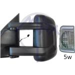SPECCHIO RETROVISORE MANUALE CITROEN JUMPER 06 - FIAT DUCATO 06 - PEUGEOT BOXER 06 SX NERO FREC BIANC (DOPP VETRO BRAC LUNGO) 5W