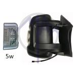 SPECCHIO RETROVISORE ELETTRICO CITROEN JUMPER 06 - FIAT DUCATO 06 - PEUGEOT BOXER 06 DX NERO FREC BIANC TERM(DOPP VETRO BRACC CORTO)5W