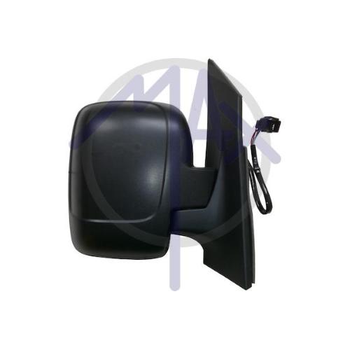 SPECCHIO RETROVISORE ELETTRICO CITROEN JUMPY 07>16 - FIAT SCUDO 07>21 - PEUGEOT EXPERT 07>16 DESTRO NERO SENSORE TEMP TERMICO (DOPPIO VETRO)