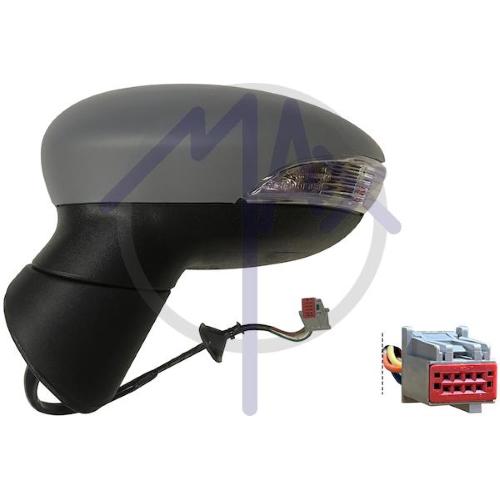 SPECCHIO RETROVISORE ELETTRICO FORD FIESTA 08>13 SX VERNICIABILE FANA 6 PIN