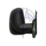 SPECCHIO RETROVISORE MANUALE FORD TRANSIT 94>00 DX NERO (VETRO SINGOLO) (BRACCIO CORTO)