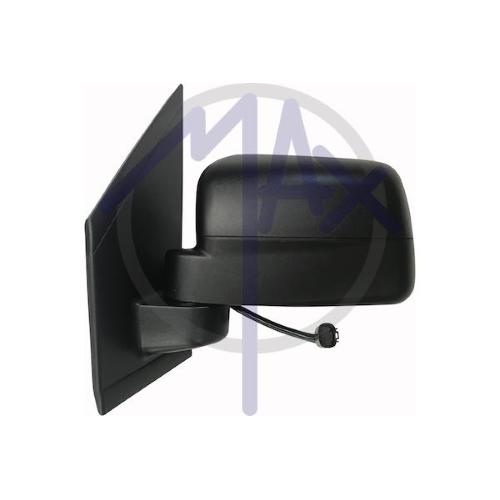 SPECCHIO RETROVISORE ELETTRICO FORD TRANSIT/TOURNEO CONNECT 09>14 SX NERO (VETRO SINGOLO BRACCIO CORTO) 5PIN