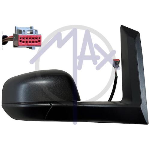 SPECCHIO RETROVISORE ELETTRICO FORD TRANSIT/TOURNEO CONNECT 18>22 DX NERO 5 PIN
