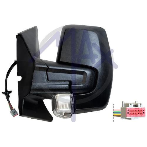 SPECCHIO RETROVISORE ELETTRICO FORD TRANSIT/TOURNEO CUSTOM 18 SX NERO FANA RIPIEG (DOPPIO VETRO)