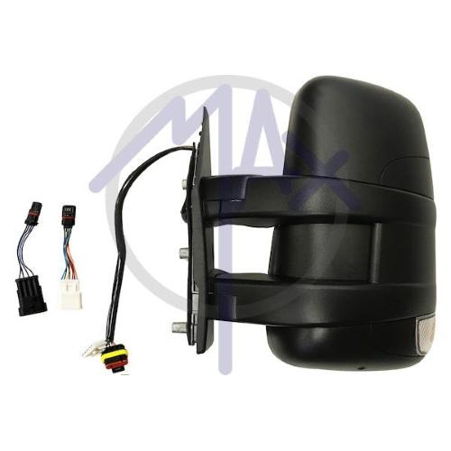 SPECCHIO RETROVISORE ELETTRICO IVECO DAILY 06>14 SINISTRO NERO FANA SENSOR TEMP TERM(DOPPIO VETRO BRACCIO CORTO) 16W