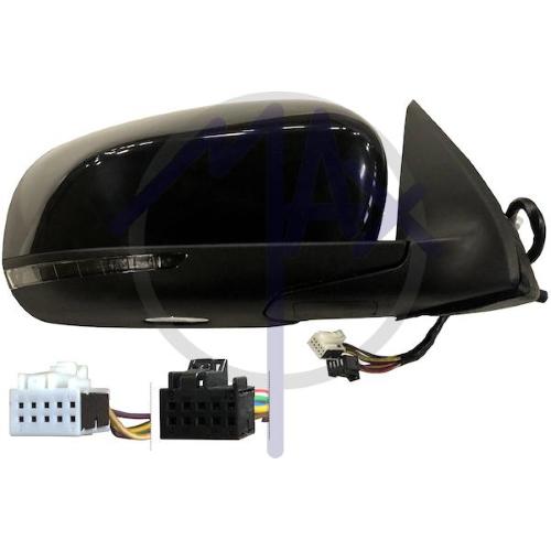 SPECCHIO RETROVISORE ELETTRICO JEEP RENEGADE 14 DESTRO NERO VERNICIABILE FAN L/CORT RIPIEG MEMO TERM 6+9 PIN