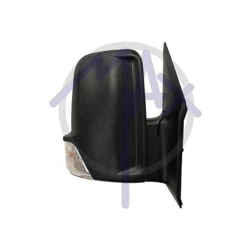 SPECCHIO RETROVISORE MANUALE MERCEDES SPRINTER 06>09 - VOLKSWAGEN CRAFTER 06>17 DX NERO FANA 2PIN(DOPP VETRO CAVO CORTO)16W