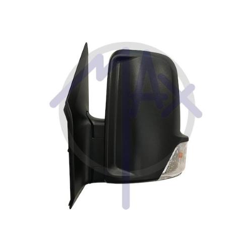 SPECCHIO RETROVISORE MANUALE MERCEDES SPRINTER 06>09 - VOLKSWAGEN CRAFTER 06>17 SX NERO FANA 2PIN(DOPP VETRO CAVO CORTO)16W