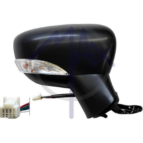SPECCHIO RETROVISORE ELETTRICO NISSAN MICRA DAL 2017 DESTRO NERO FANA TERMICO 7 PIN