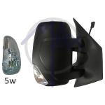 SPECCHIO RETROVISORE MANUALE NISSAN NV400 11 - OPEL MOVANO 10>21 - RENAULT MASTER 10 DX NERO FANA BIANC(DOPPIO VETRO)5W