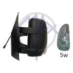 SPECCHIO RETROVISORE ELETTRICO NISSAN NV400 11 - OPEL MOVANO 10>21 - RENAULT MASTER 10 SX NERO FANA BIANC TERM 7PIN(DOPPIO VETRO)5W