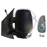 SPECCHIO RETROVISORE MANUALE NISSAN NV400 11 - OPEL MOVANO 10>21 - RENAULT MASTER 10 SX NERO FANA BIANC(DOPPIO VETRO)5W