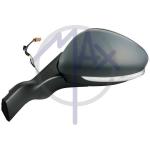 SPECCHIO RETROVISORE ELETTRICO PEUGEOT 2008 13>19 - PEUGEOT 208 12>19 SINISTRO VERNICIABILE FANA TERMICO 7PIN
