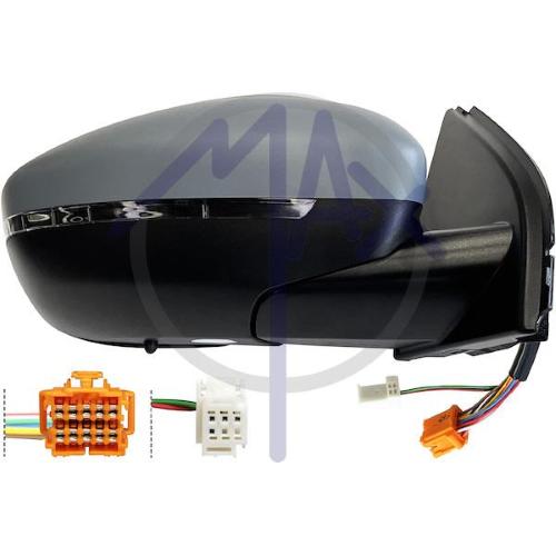 SPECCHIO RETROVISORE ELETTRICO PEUGEOT 308 17>21 SX VERNICIABILE FANA L/CORT RIPIEG SENSOR TERMICO