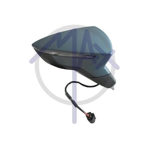SPECCHIO RETROVISORE ELETTRICO SEAT LEON 13>20 DESTRO VERNICIABILE FANA RIPIEG TERMICO 8PIN