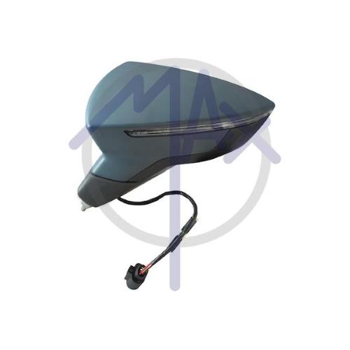 SPECCHIO RETROVISORE ELETTRICO SEAT LEON 13>20 SINISTRO VERNICIABILE FANA RIPIEG TERMICO 8PIN