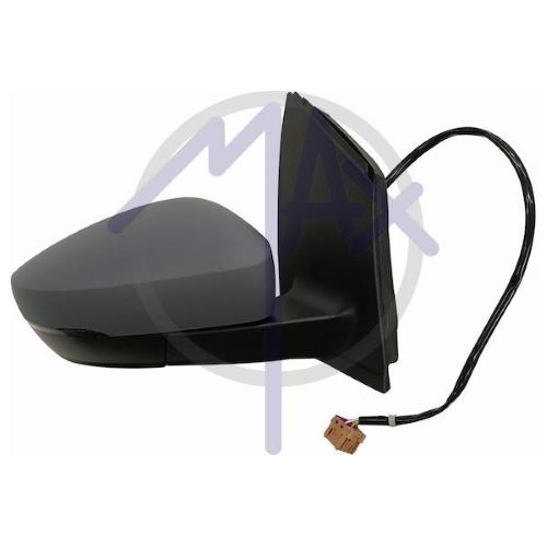 SPECCHIO RETROVISORE ELETTRICO VOLKSWAGEN POLO V 09>10 DX VERNICIABILE FANA TERMICO(CONNETTORE QUADRATO)