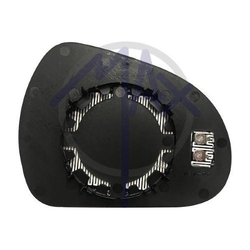 VETRO SPECCHIO RETROVISORE PEUGEOT 207 2006>2012 / 308 2008>2013 SINISTRO CON PIASTRA TERMICO ASFERICO