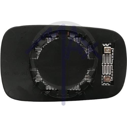 VETRO SPECCHIO RETROVISORE RENAULT LAGUNA DAL 2001 SINISTRO CON PIASTRA TERMICO ASFERICO AZZURRATO