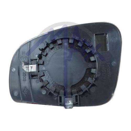 VETRO SPECCHIO RETROVISORE SKODA FABIA DAL 2007 - ROOMSTER DAL 2006 DESTRO CON PIASTRA