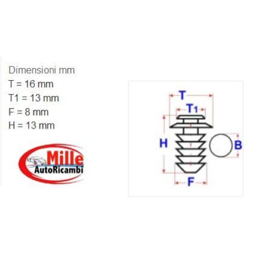MOLLA MOLLETTE RENAULT MEGANE 08 FISSAGGIO PANNELLI PORTA E RIVESTIMENTI INTERNI