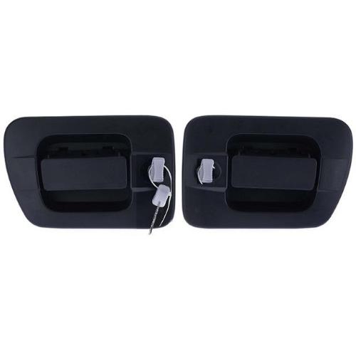 MANIGLIA PORTA ESTERNA ANT PER IVECO EUROCARGO 2003 - EUROTECH 2003 - STRALIS 2002 NERA COPPIA SX+DX C/BLOC CHIAVE