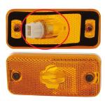 FANALE FANALINO LATERALE D/S PER DAILY FIAT DUCATO MAXI ARANCIO CONN.RETTANGOLARE 
