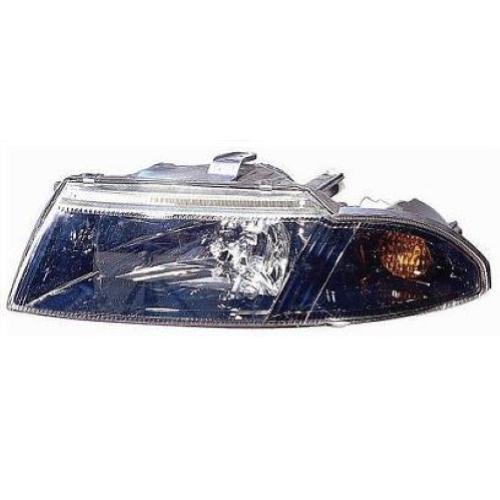 FARO FANALE PROIETTORE DX PER MITSUBISHI CARISMA 1999>2006 H4 PARAB. NERA