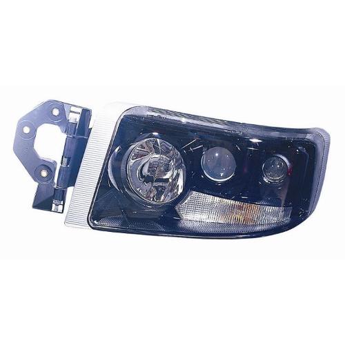 FARO FANALE PROIETTORE DX PER RENAULT PREMIUM 2001 PARAB. NERA C/FEND.