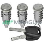BLOCCHETTO PORTA PER FIAT STILO 2001-2010 KIT 3 PEZZI C/CHIAVE 2 ANT+1 POST.