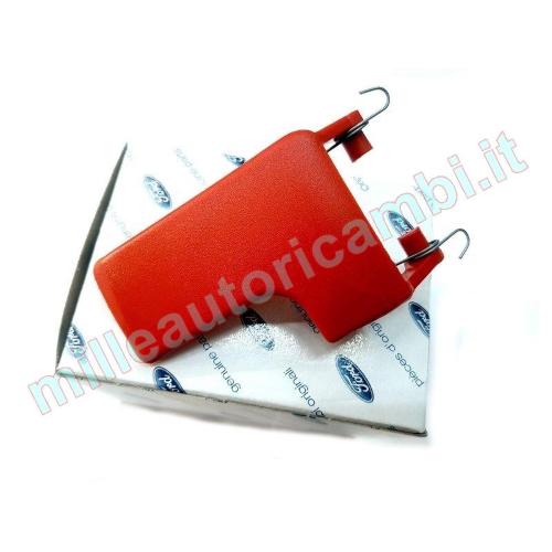 MANIGLIA COFANO ANTERIORE PER FORD FIESTA DAL 1989 AL 1996 - KA DAL 1996 - ESCORT DAL 1991 - PUMA LEVA IN PLASTICA ROSSA ORIGINALE
