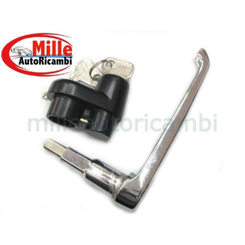MANIGLIA COFANO POSTERIORE PER FIAT 127 FIORINO PORTELLO LEVA COMPLETA DI BLOCCO SERRATURA