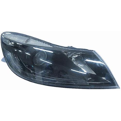 FARO FANALE PROIETTORE DX H7-H1 C/MOTOR ELETT PER SKODA OCTAVIA 2008> PARABOLA NERA