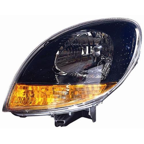 FARO FANALE PROIETTORE DX H4 IND DIREZ AR PRED REG EL PER RENAULT KANGOO 2003> PARABOLA NERA