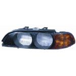VETRO FARO FANALE PROIETTORE SX PER BMW SERIE 5 E39 1995>2000 C/FAN. ARANCIO