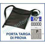 PORTATARGA PER TARGA DI PROVA IN PVC CON CINGHIETTO REGOLABILE E VELCRO