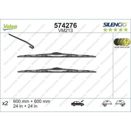 VM210 KIT SPAZZOLE TERGICRISTALLI LAND ROVER DISCOVERY DAL 12/1998 AL 9/2004 'VM210' VALEO SILENCIO