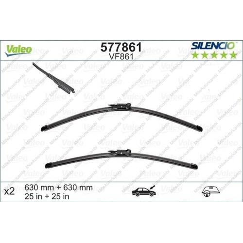 VM861 KIT SPAZZOLE TERGICRISTALLI PER IVECO DAILY 2 DAL 06/2014 'VM861' VALEO SILENCIO XTRM