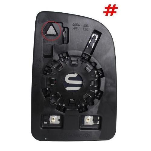 VETRO SPECCHIO RETROVISORE MERCEDES SPRINTER 2019> SUPERIORE SINISTRO C/P TERM.VERSIONE BLIS