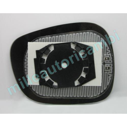 VETRO SPECCHIO RETROVISORE BMW X1 E84 DAL 2009 - BMW X3 F25 DAL 2010 DESTRO CON PIASTRA TERMICO ASFERICO - CROMATO