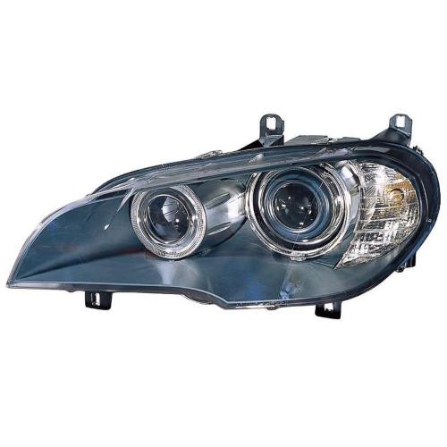 FARO FANALE PROIETTORE SX XENON D1S+H8 PER BMW X5 E70 DAL 2006 TECNOLOGIA CELIS C/MOTORE PARABOLA NERA