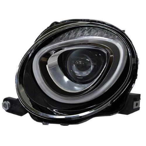 FARO FANALE PROIETTORE DX H7 PER FIAT 500 DAL 2015 PARABOLA NERA C/MOTORE
