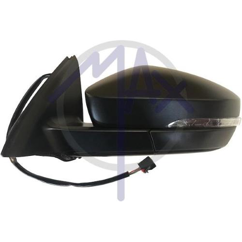 SPECCHIO RETROVISORE ELETTRICO SKODA OCTAVIA 13>20 SINISTRO NERO FANA TERMICO 6PIN