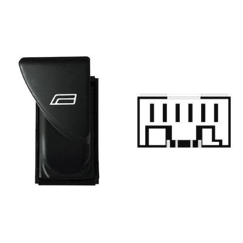 INTERRUTTORE ALZAVETRO PER PER IVECO DAILY DAL 2000 PULSANTE SX SU PORTA ANTERIORE SX,6 PIN
