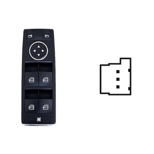 INTERRUTTORE ALZAVETRO PER MERCEDES CLASSE E C207 2009-2013 C W204 2011-2013 GLK X204 2008 PORTA ANTERIORE SX,RETROVISORI ELETTRICI,ALZACRISTALLI POSTERIORI ELETTRICI,4 INTERRUTTORI 3 PIN