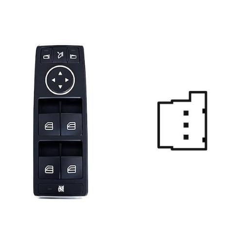 INTERRUTTORE ALZAVETRO PER MERCEDES CLASSE E C207 2009-2013 CLASSE C W204 2011-2013 GLK X204 2008 PORTA ANTERIORE SX,RETROVISORI RIBALTABILI ELETTR.,ALZACRISTALLI POSTERIORI ELETTRICI,4 INTERRUTTORI 3 PIN