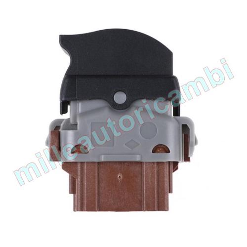 INTERRUTTORE ALZAVETRO PER RENAULT MASTER 2003-2006 PORTA ANTERIORE SX=DX,6 PIN,CONNETTORE MARRONE