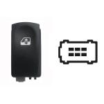 INTERRUTTORE ALZAVETRO PER RENAULT CLIO DAL'05>12/TWINGO'07>14/MODUS'04> PORTA ANTERIORE DX PORTA POSTERIORE SX=DX,6 PIN
