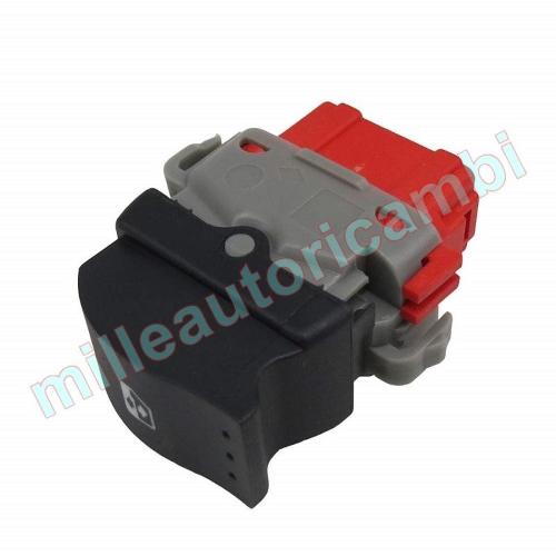 INTERRUTTORE ALZAVETRO PER RENAULT MASCOTT 05/2007 PORTA ANTERIORE SX,6 PIN,CONNETTORE ROSSO